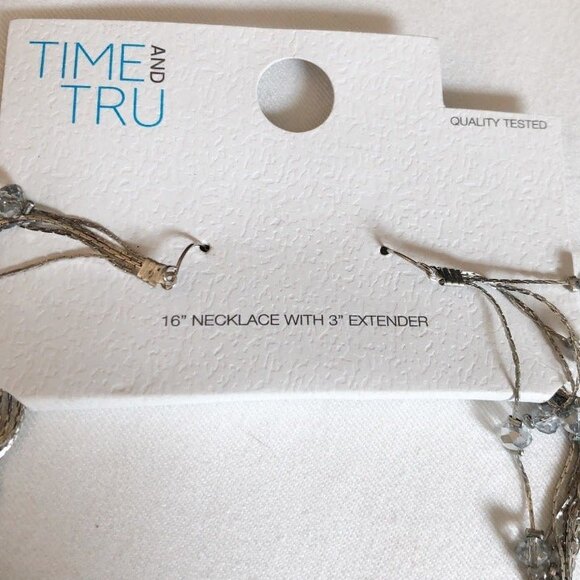 Time & Tru Layered Necklace & Earring Set NWT - Picture 5 of 8
